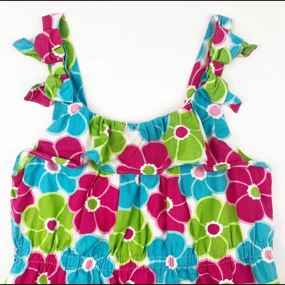 Gymboree Bow Ruffle Flower Tank Top Ice Cream Sweetie Size 8